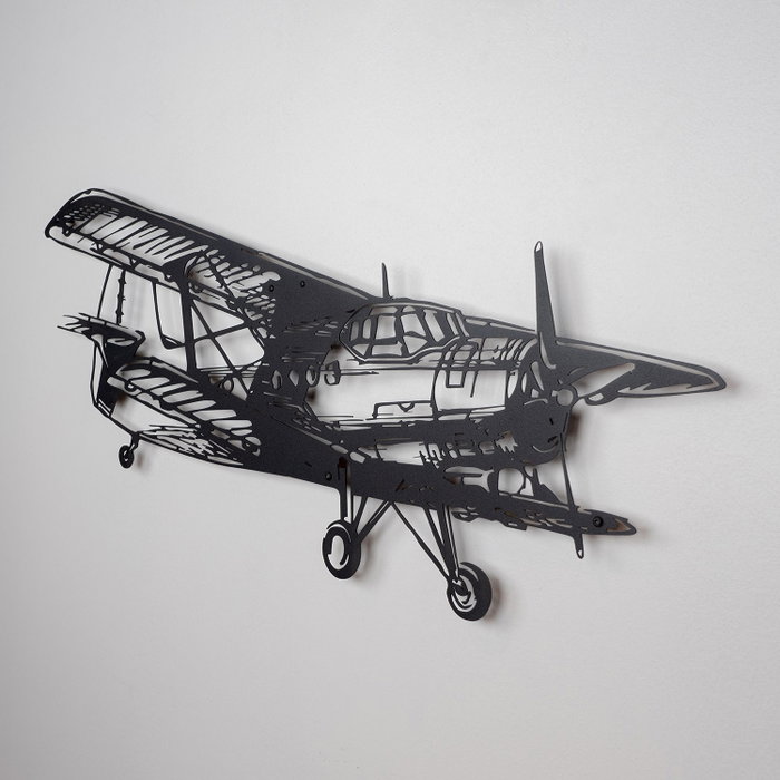 Wallity APT322LS Accesorio de Pared Decorativo de Metal Negro 53x100cm Acero 1.5mm
